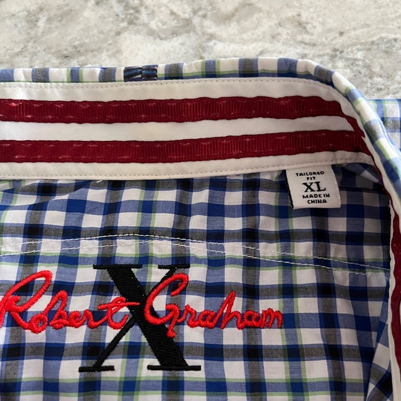 Robert Graham X Collection Shortly Sleeved Button Down Shirt - Picture 3 of 4